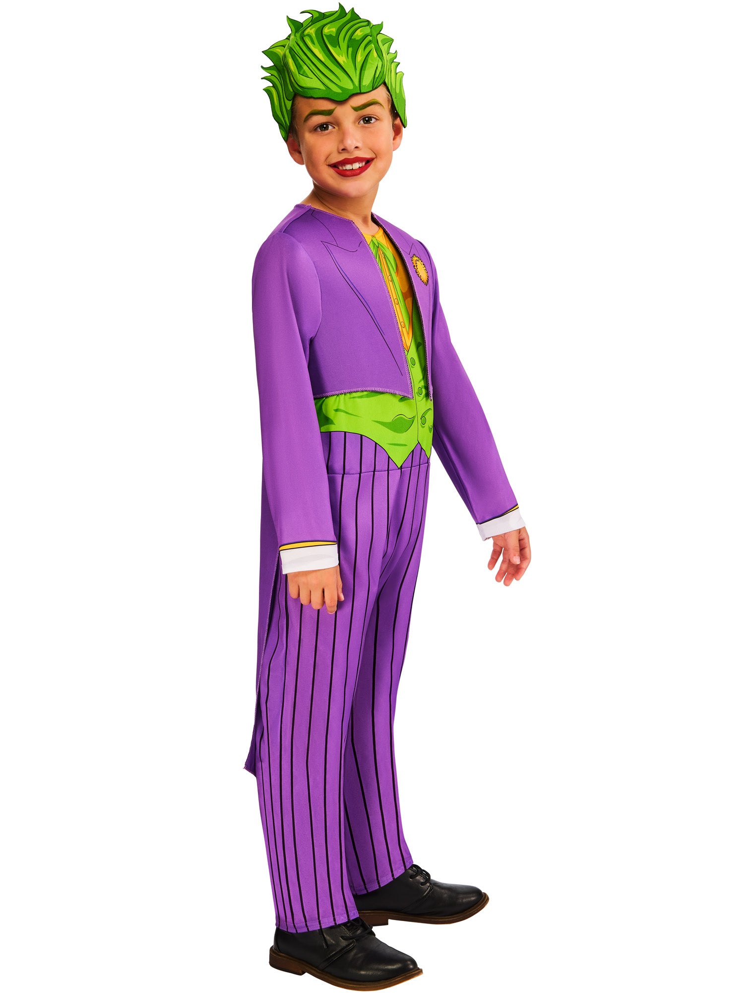 Joker Kids Costume Jumpsuit with Jacket and Headpiece 3
