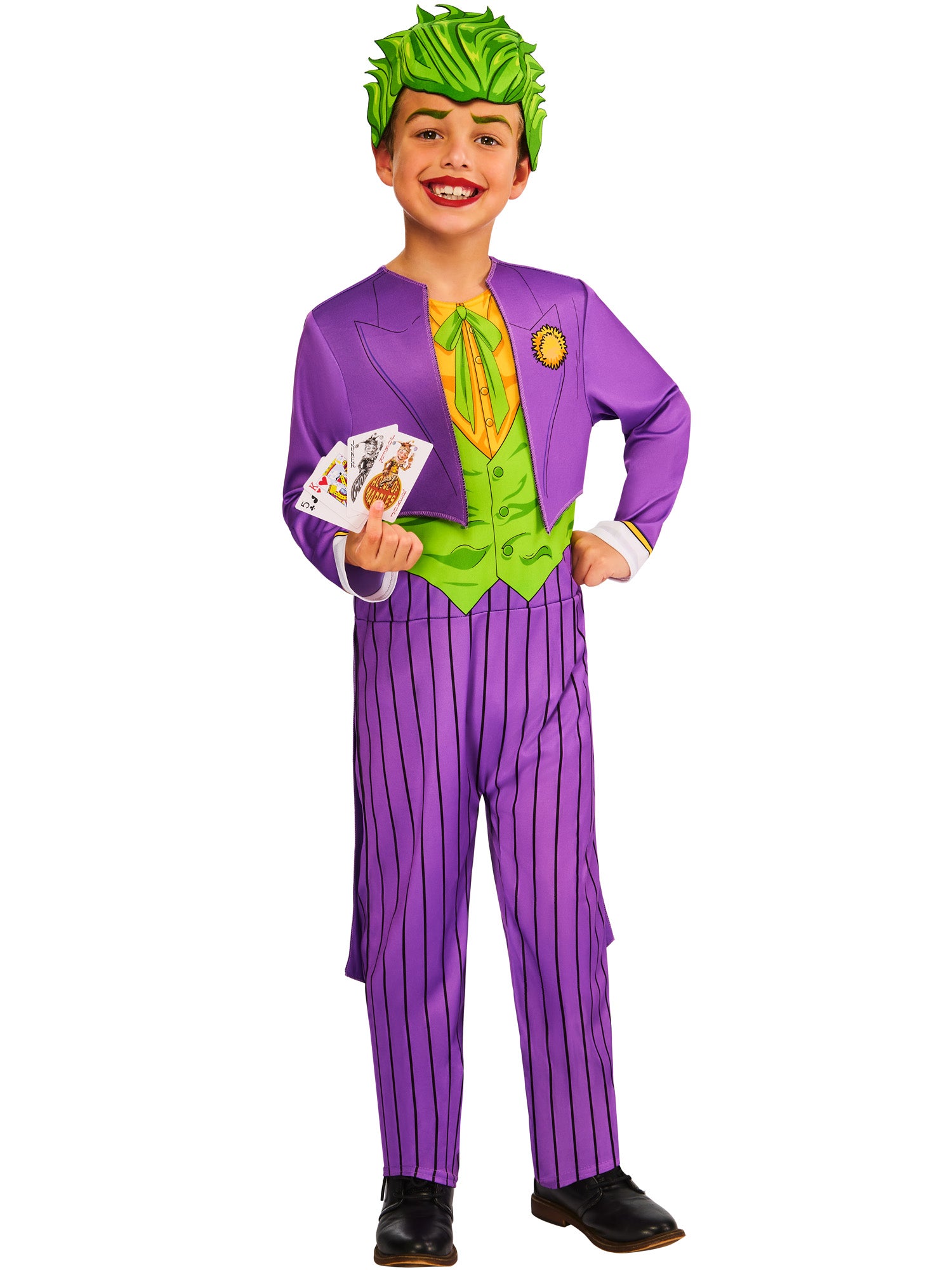 Joker Kids Costume Jumpsuit with Jacket and Headpiece 5
