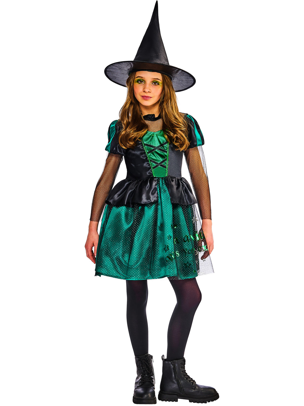 Wicked Witch Costume Dress and Hat for Girls 5