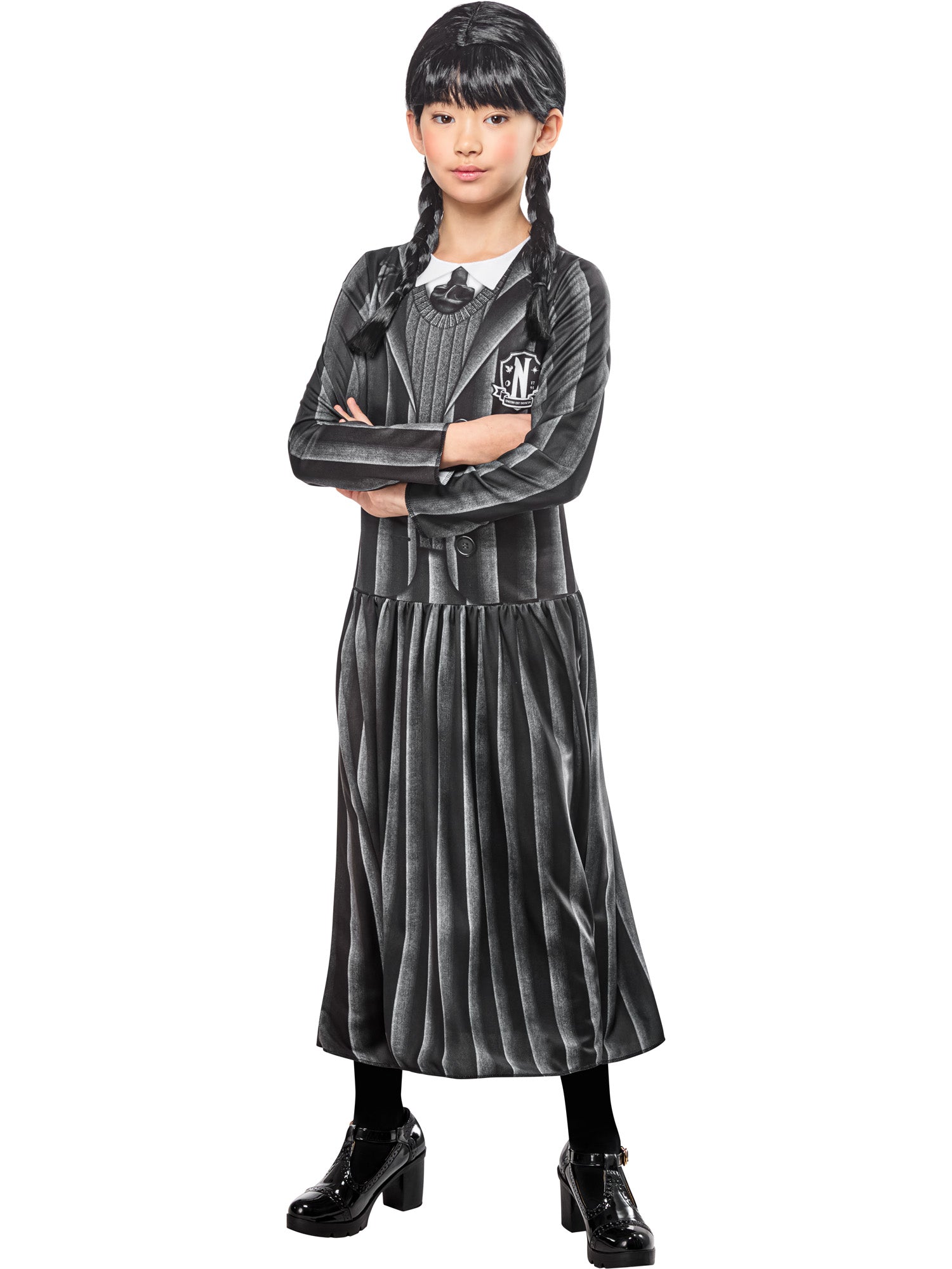 Wednesday Addams Printed Dress for Girls 1