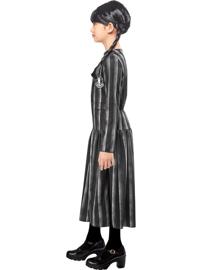 Wednesday Addams Printed Dress for Girls 4