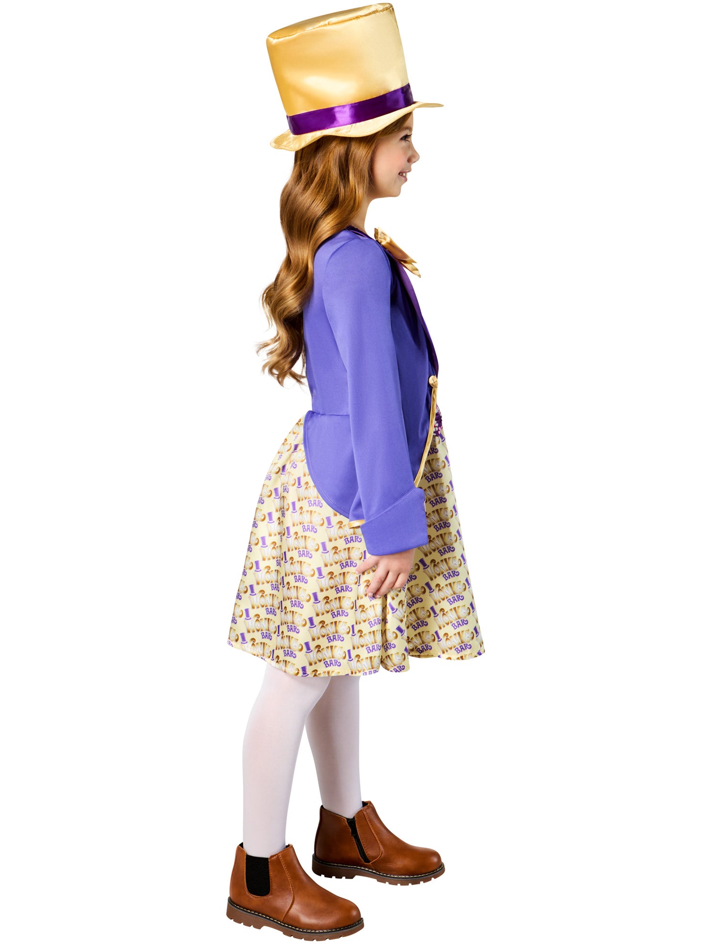 Willy Wonka Girl Chocolate Factory Costume Dress with Hat 3