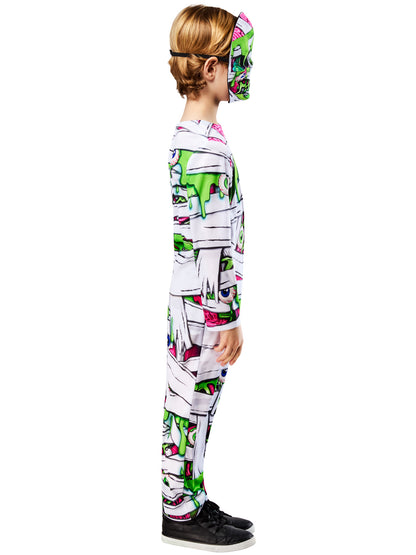 Pop Art Mummy Kids Costume Jumpsuit and Mask for Halloween 3