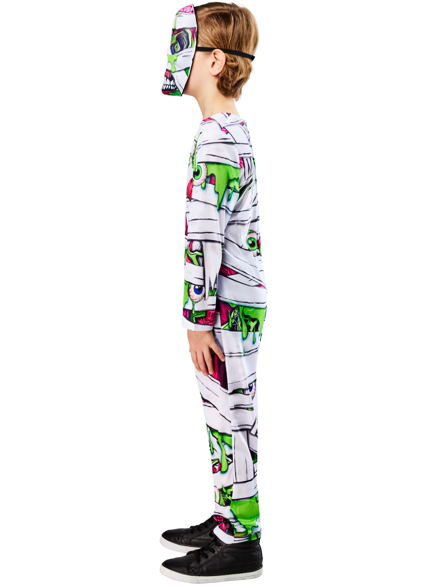Pop Art Mummy Kids Costume Jumpsuit and Mask for Halloween 4