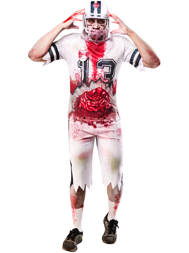 Zombie American Footballer Costume for Men