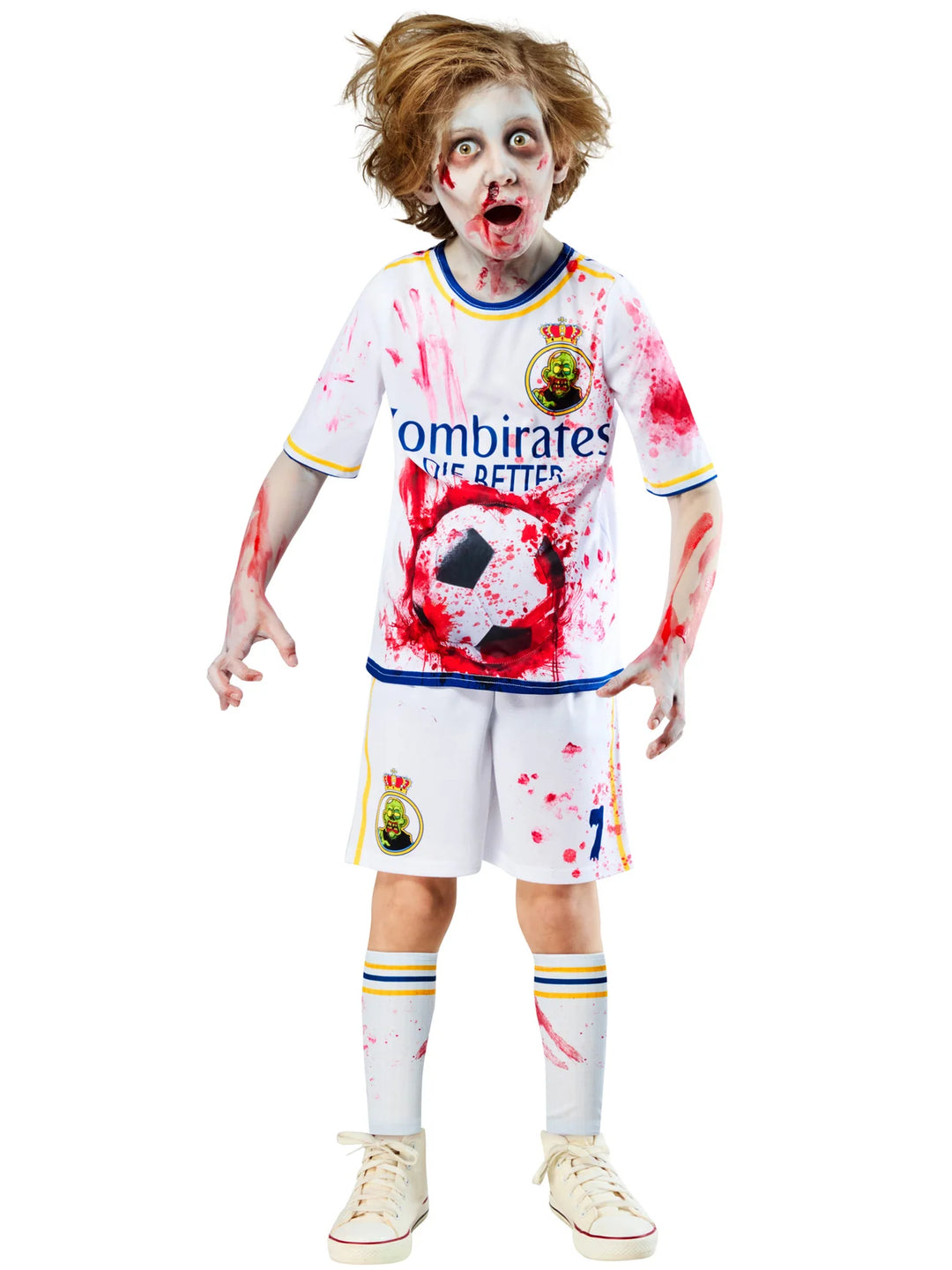 Zombie Rottenaldo Kids Costume Halloween Footballer Kit