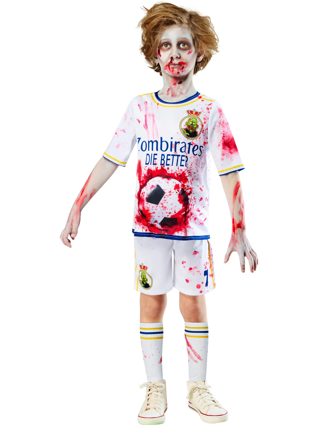 Zombie Rottenaldo Kids Costume Halloween Footballer Kit