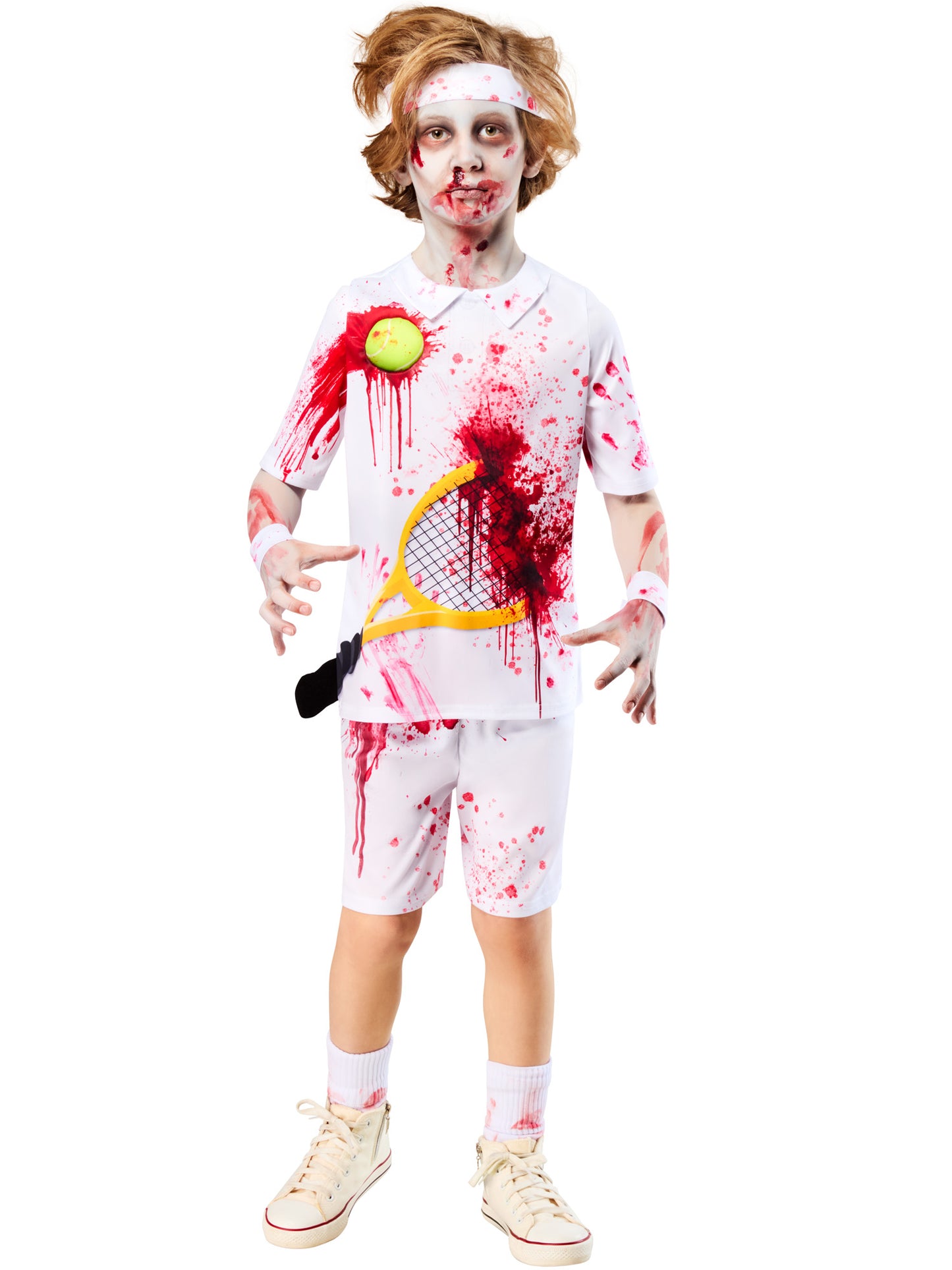 Zombie Rotter Federer Boys Tennis Costume 5