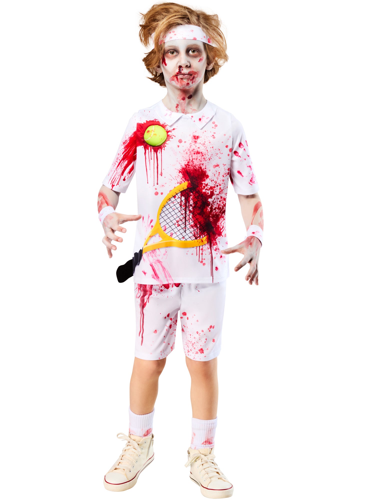 Zombie Rotter Federer Boys Tennis Costume 5