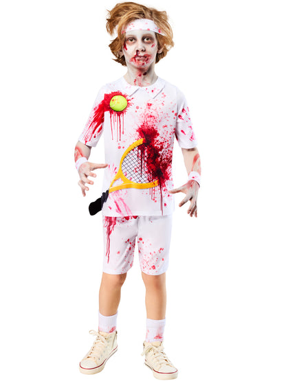 Zombie Rotter Federer Boys Tennis Costume 5