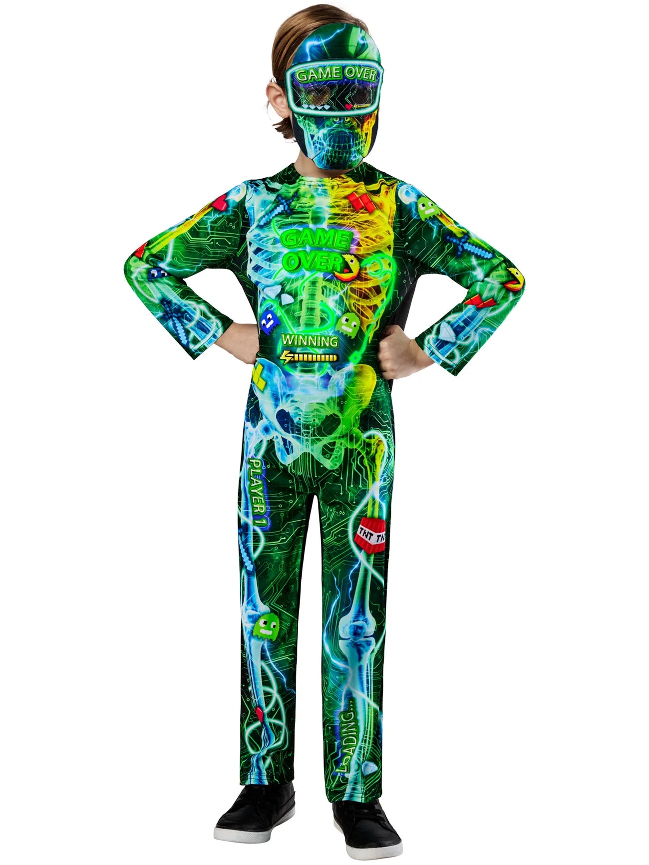 Gamer Skeleton Costume for Kids 1