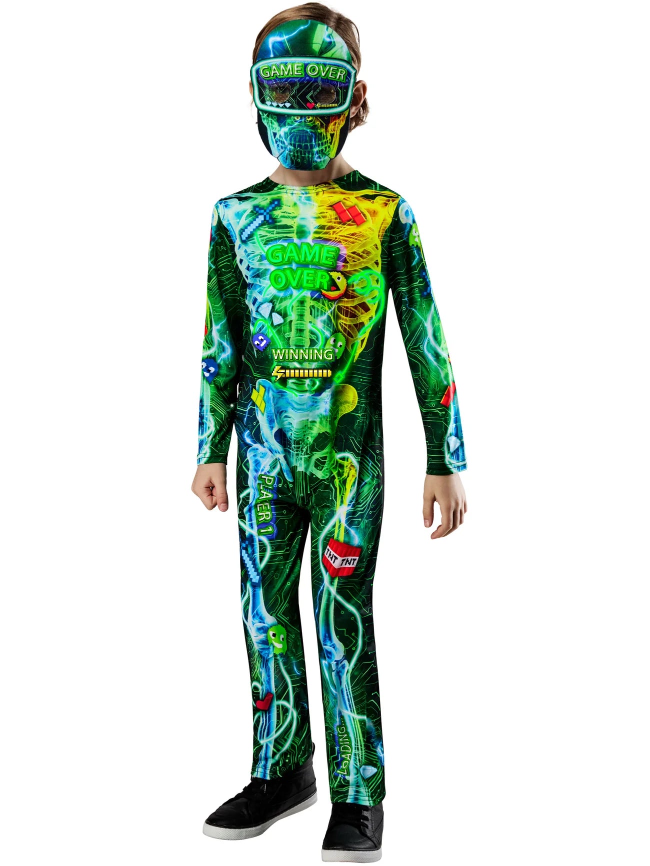 Gamer Skeleton Costume for Kids 3