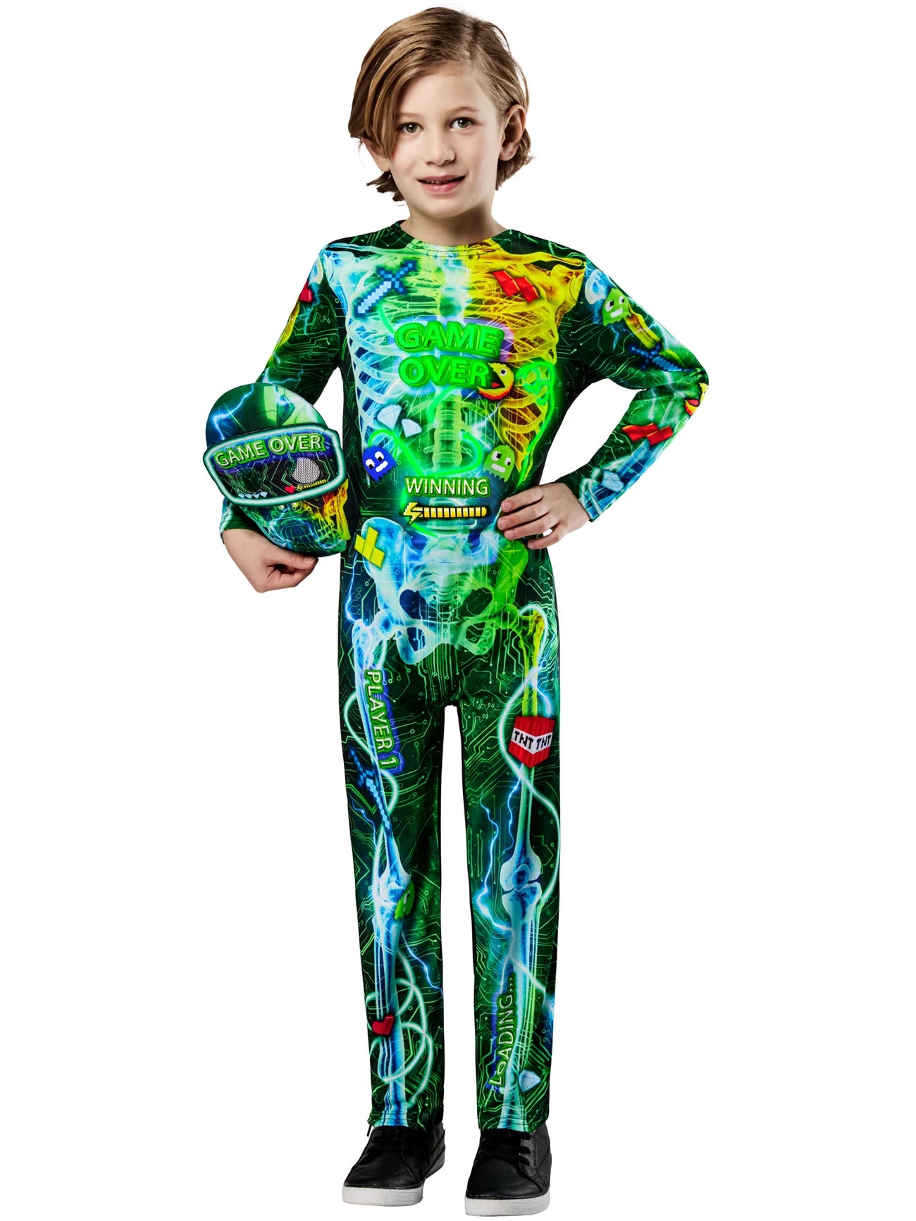 Gamer Skeleton Costume for Kids 4
