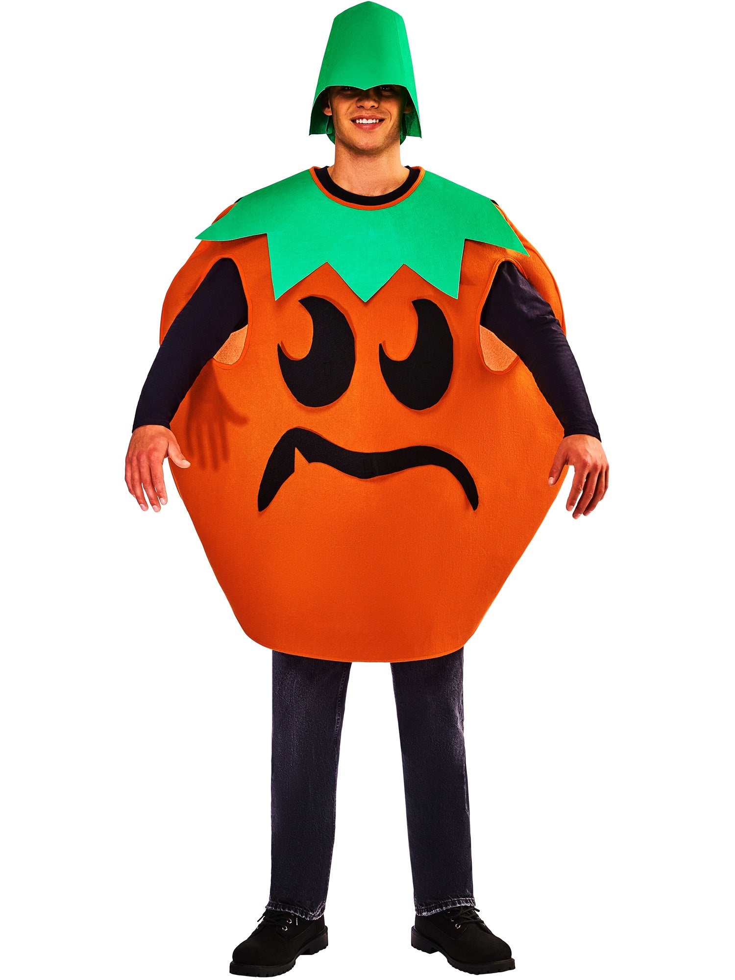 Pumpkin Adult Costume Tabard Hat Face Pieces 5