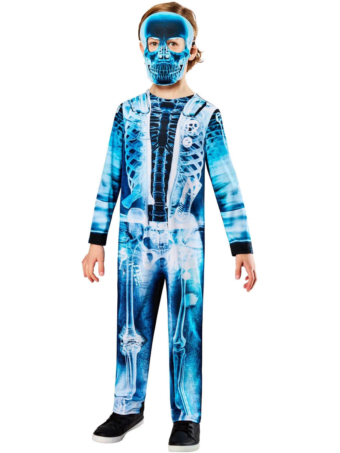 X-Ray Skeleton Costume for Kids Jumpsuit and Mask 1