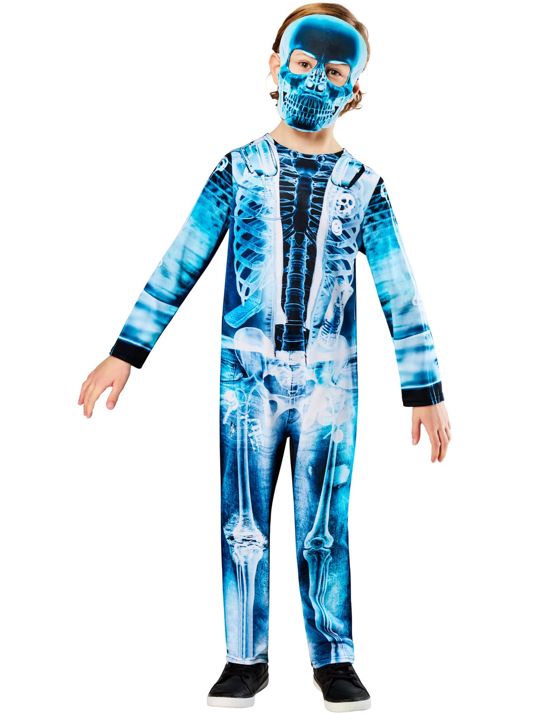 X-Ray Skeleton Costume for Kids Jumpsuit and Mask
