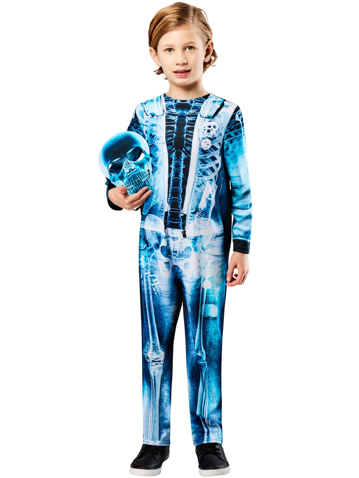 X-Ray Skeleton Costume for Kids Jumpsuit and Mask