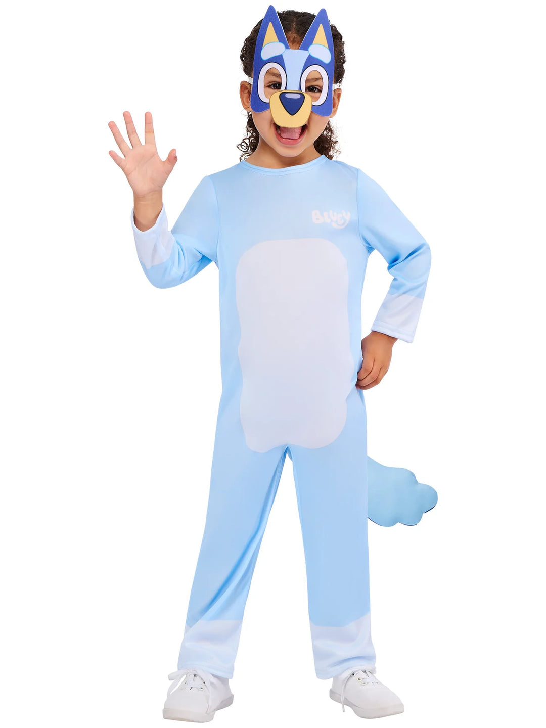 Bluey Costume for Kids Blue Jumpsuit and Mask