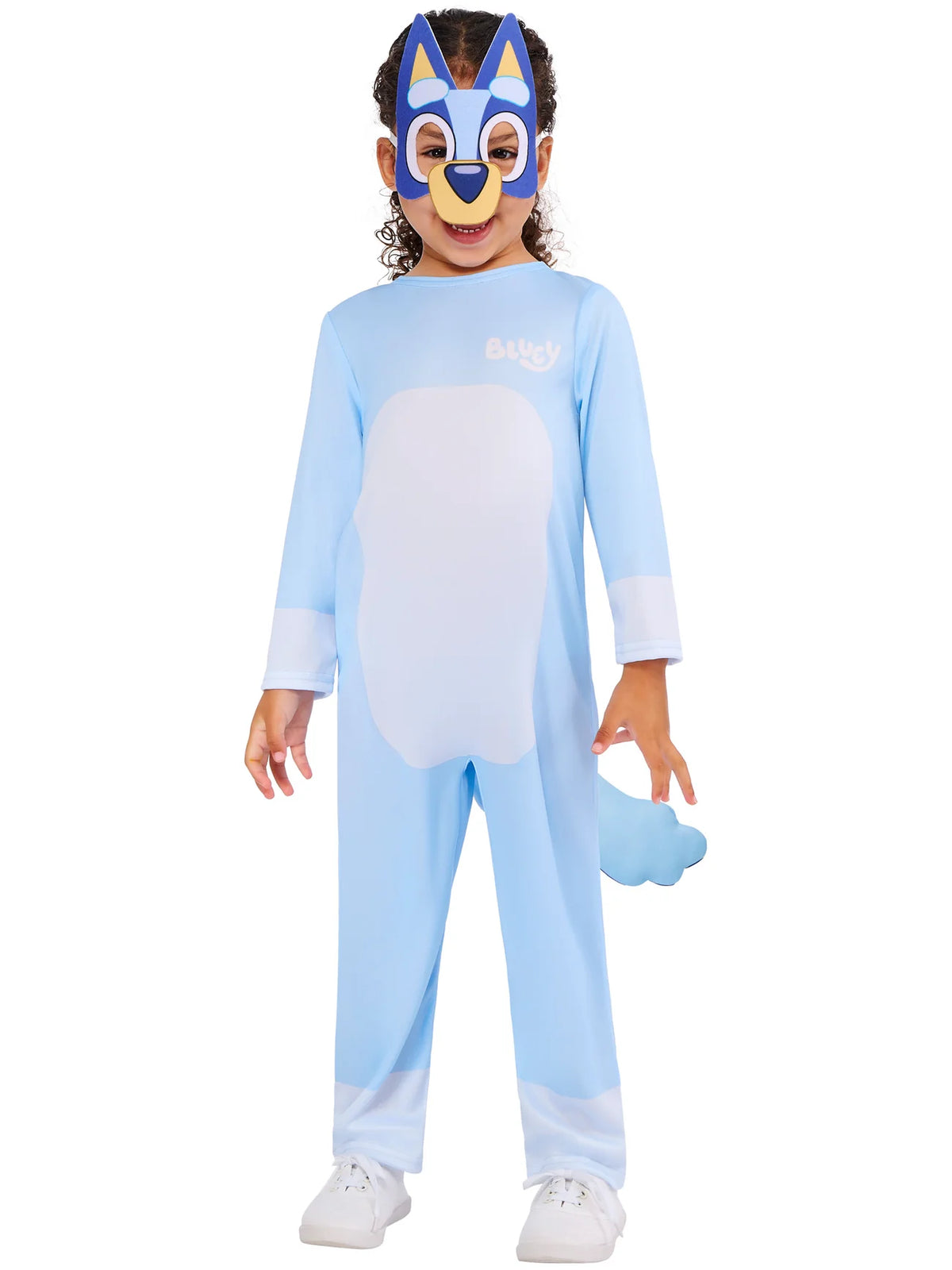 Bluey Costume for Kids Blue Jumpsuit and Mask 4