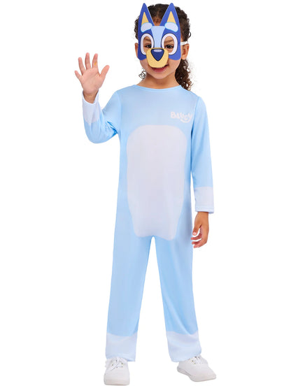 Bluey Costume for Kids Blue Jumpsuit and Mask 5