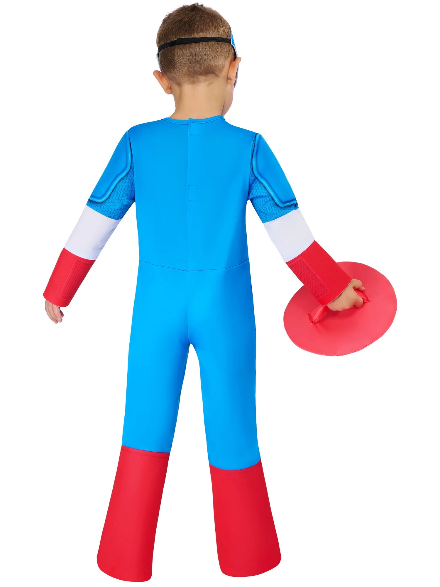 Captain America Toddler Kids Costume Jumpsuit Mask Shield 2
