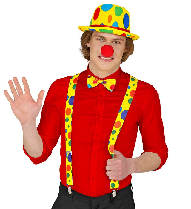 Clown  Braces, Bow Tie, Nose 