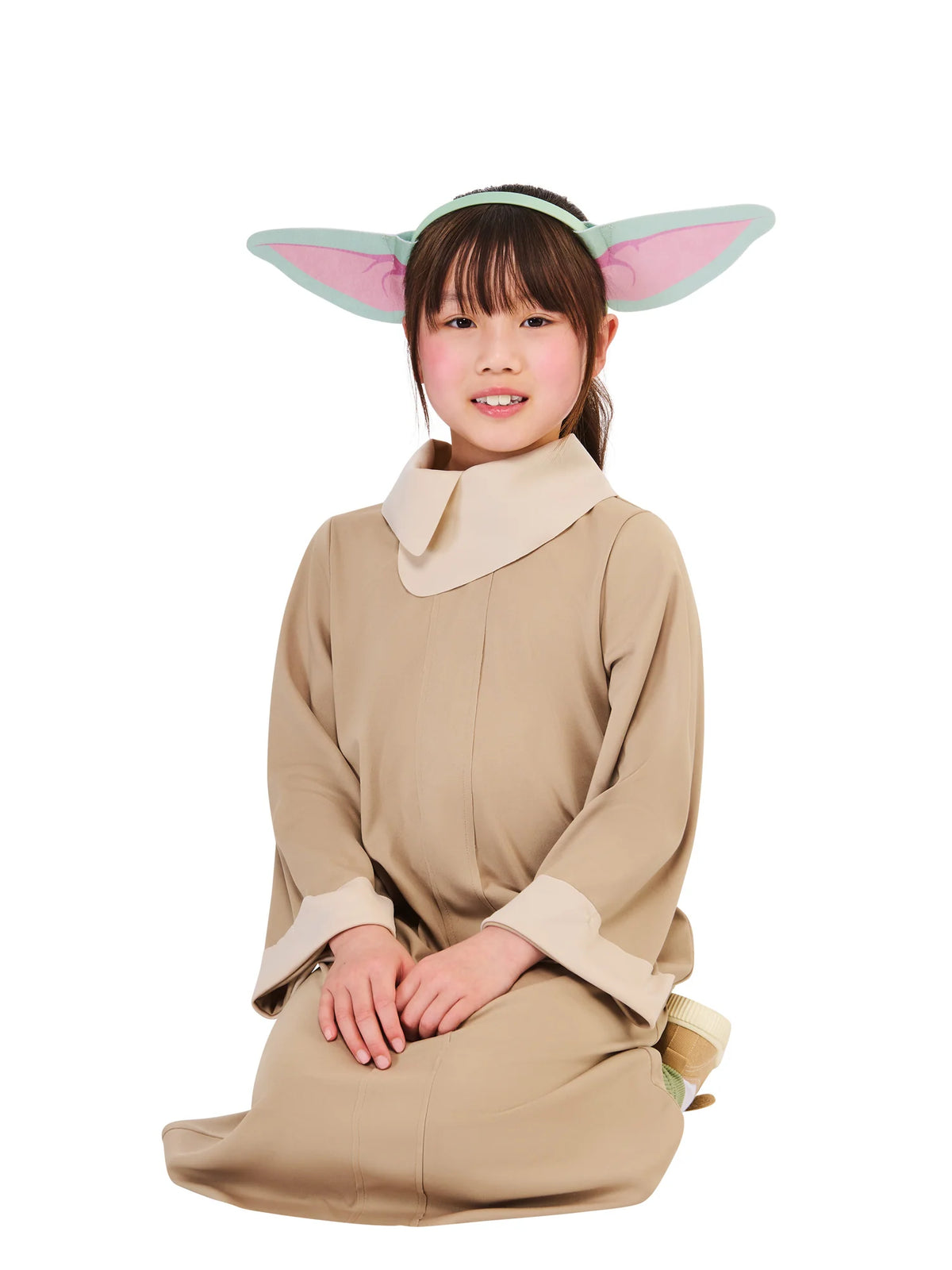 Grogu Costume for Kids Mandalorian Baby Yoda Outfit Robe and Headband 5
