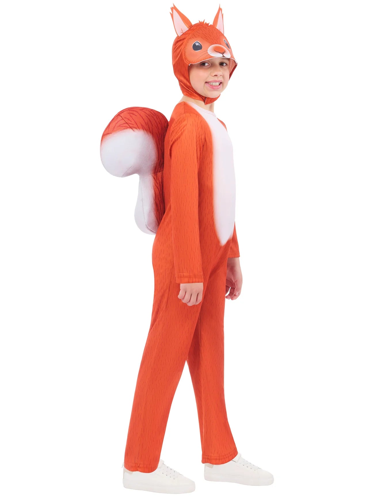Squirrel Costume Orange Jumpsuit and Mask for Kids 2