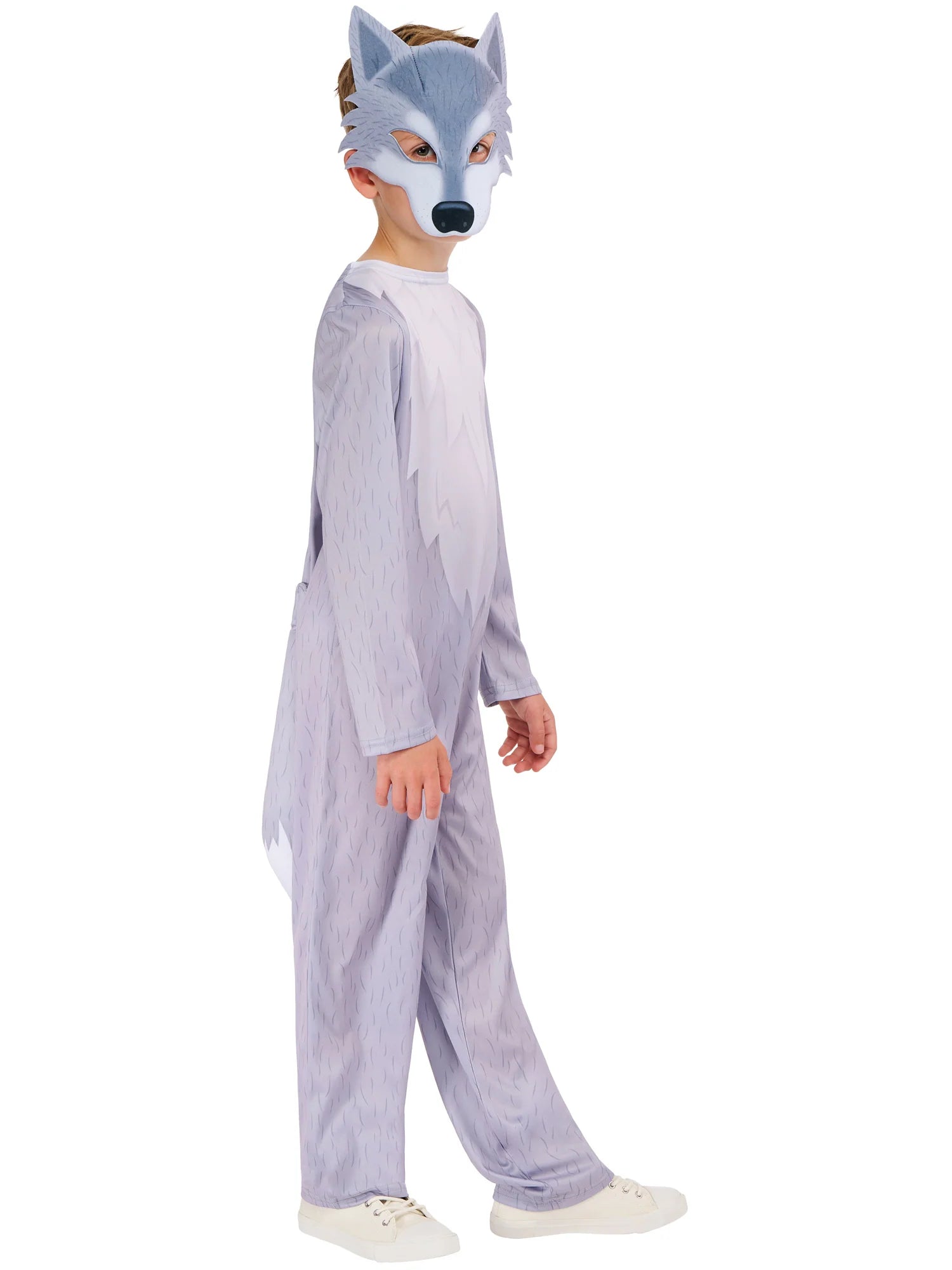 Storybook Wolf Kids Grey Jumpsuit and Mask 2