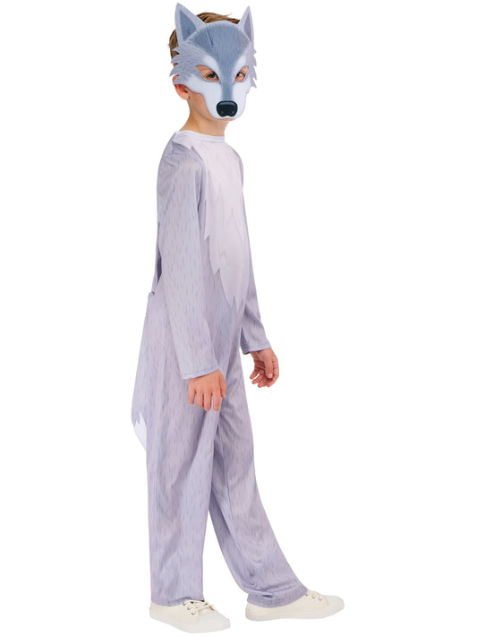 Storybook Wolf Kids Grey Jumpsuit and Mask 2