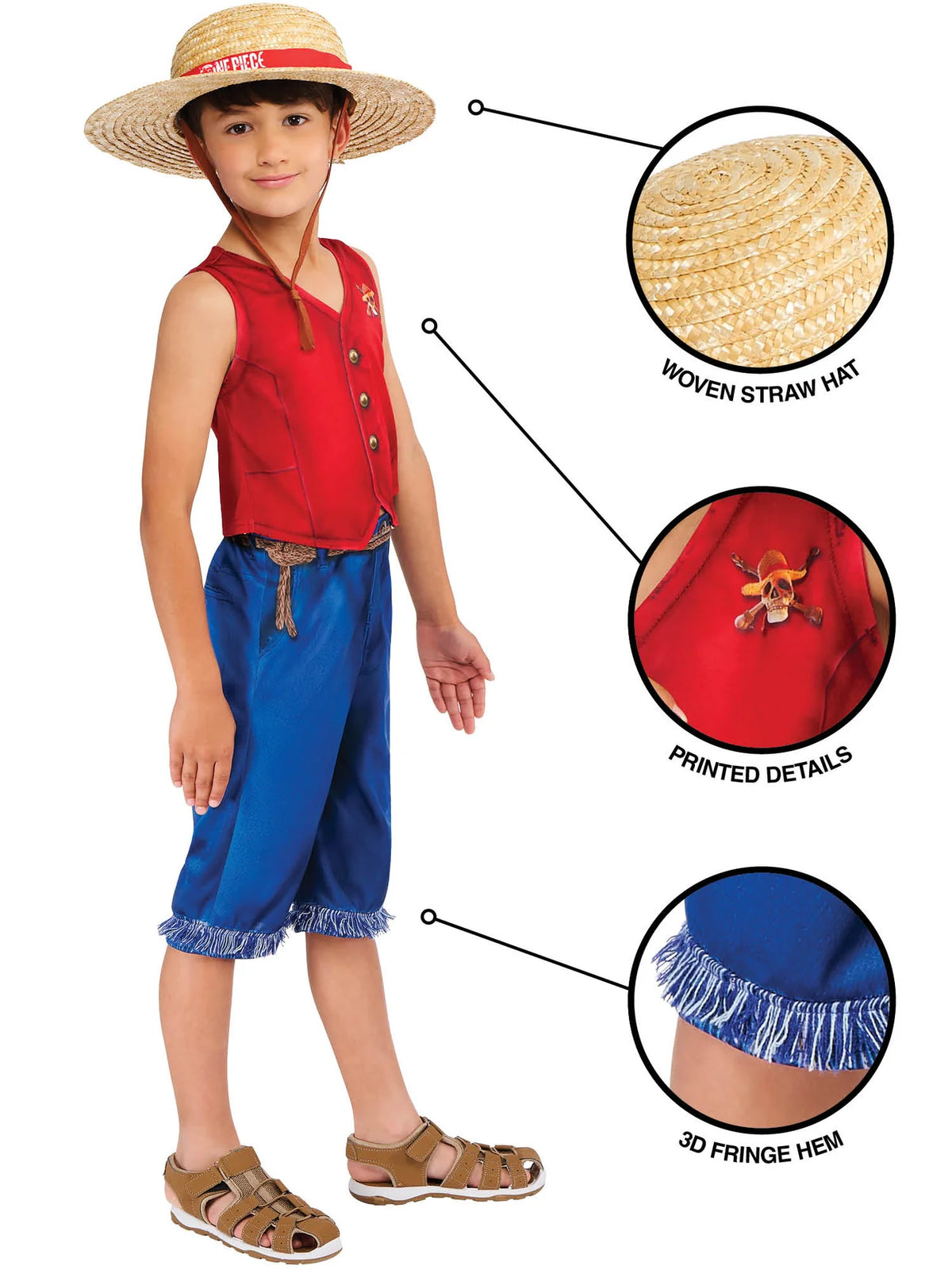 Monkey D Luffy Costume for Kids 3