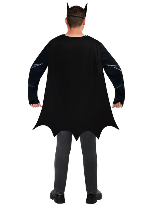 Batman Costume Top Cape and Half Mask for Men 2