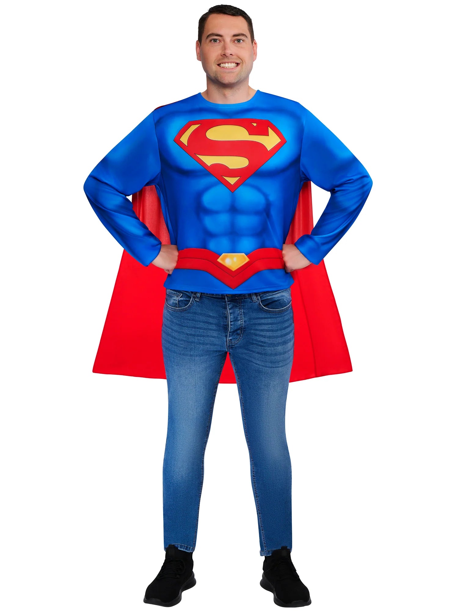Superman Adult Top and Cape Costume 1