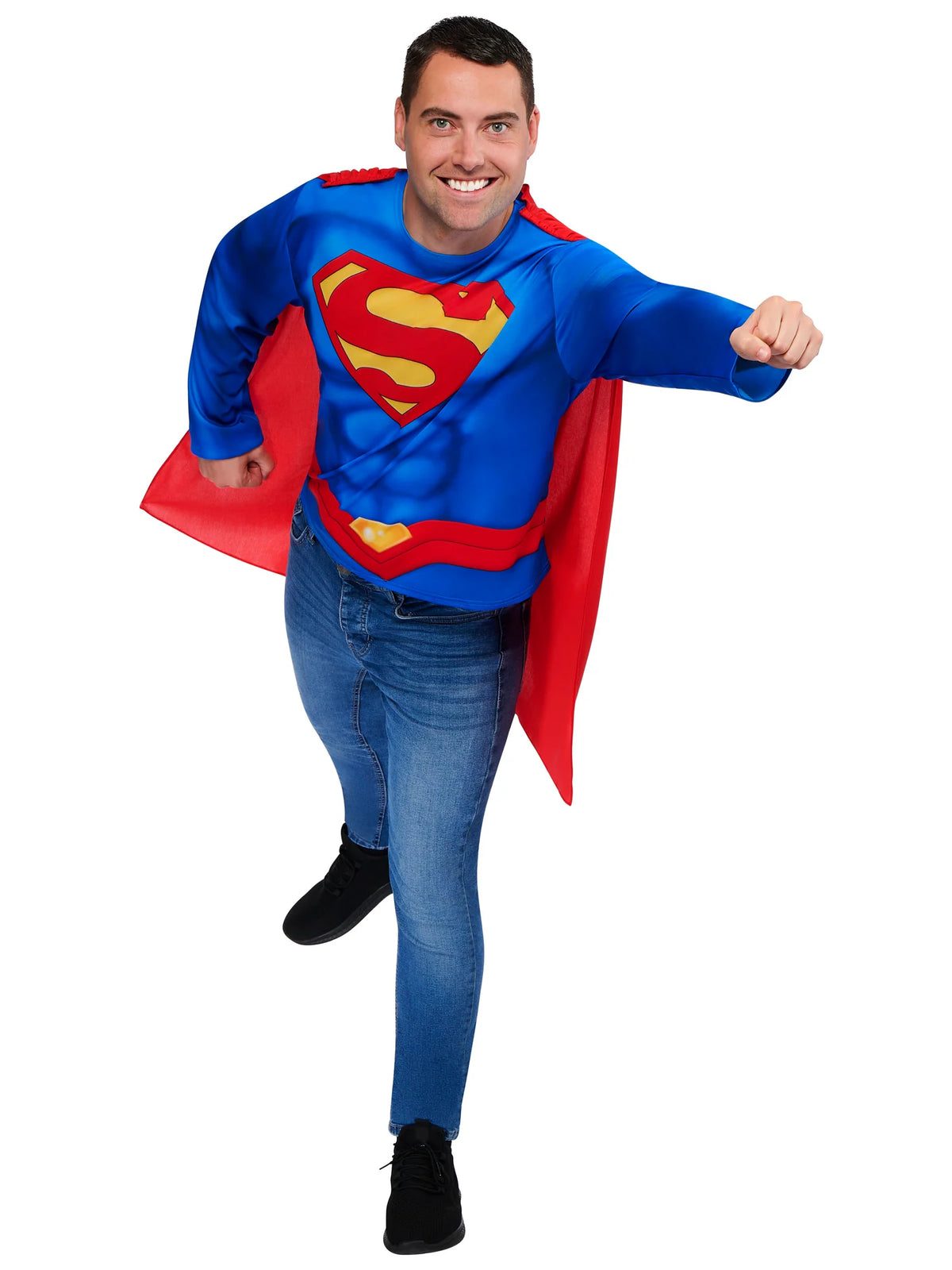 Superman Adult Top and Cape Costume 4