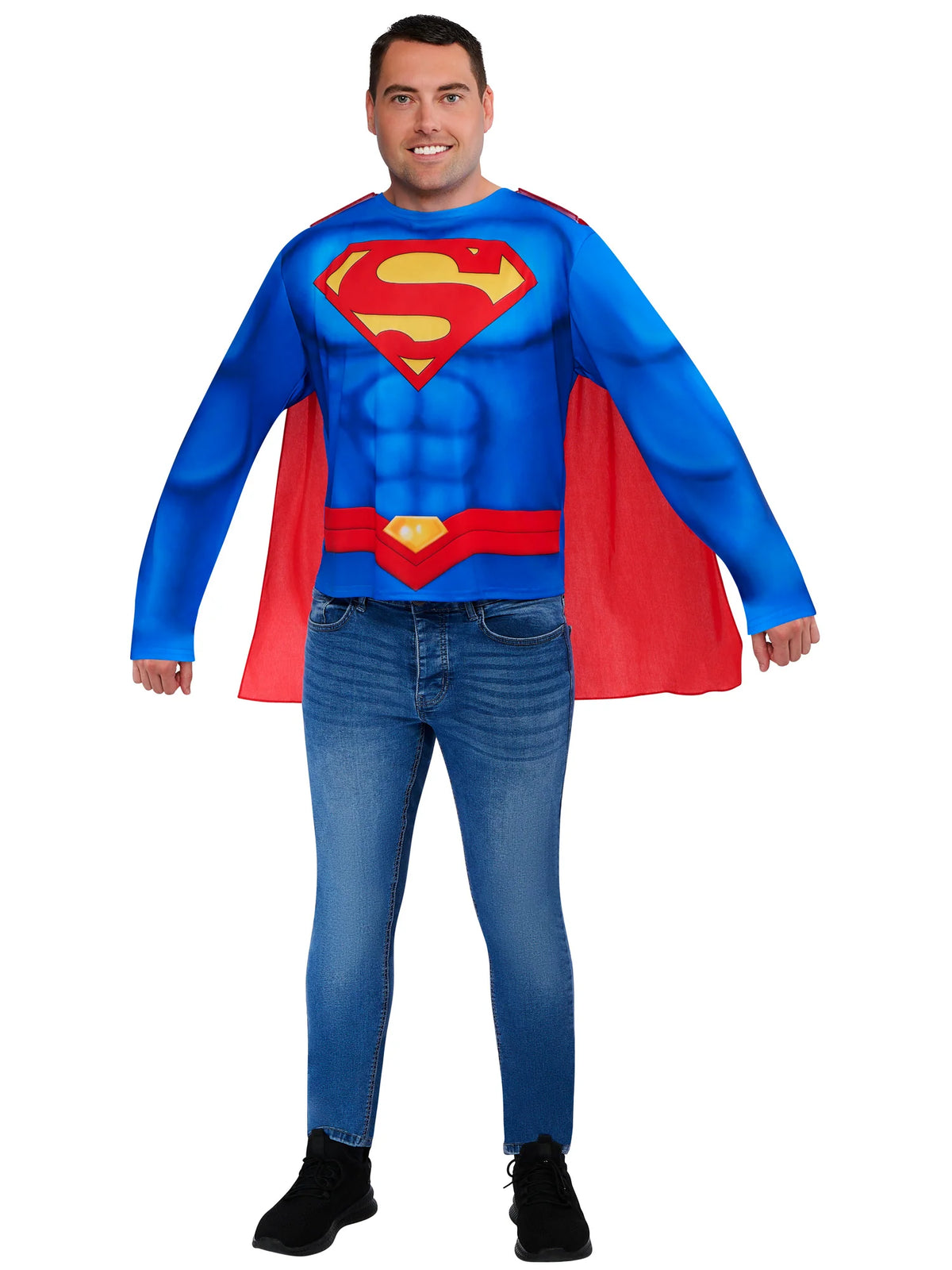 Superman Adult Top and Cape Costume 6
