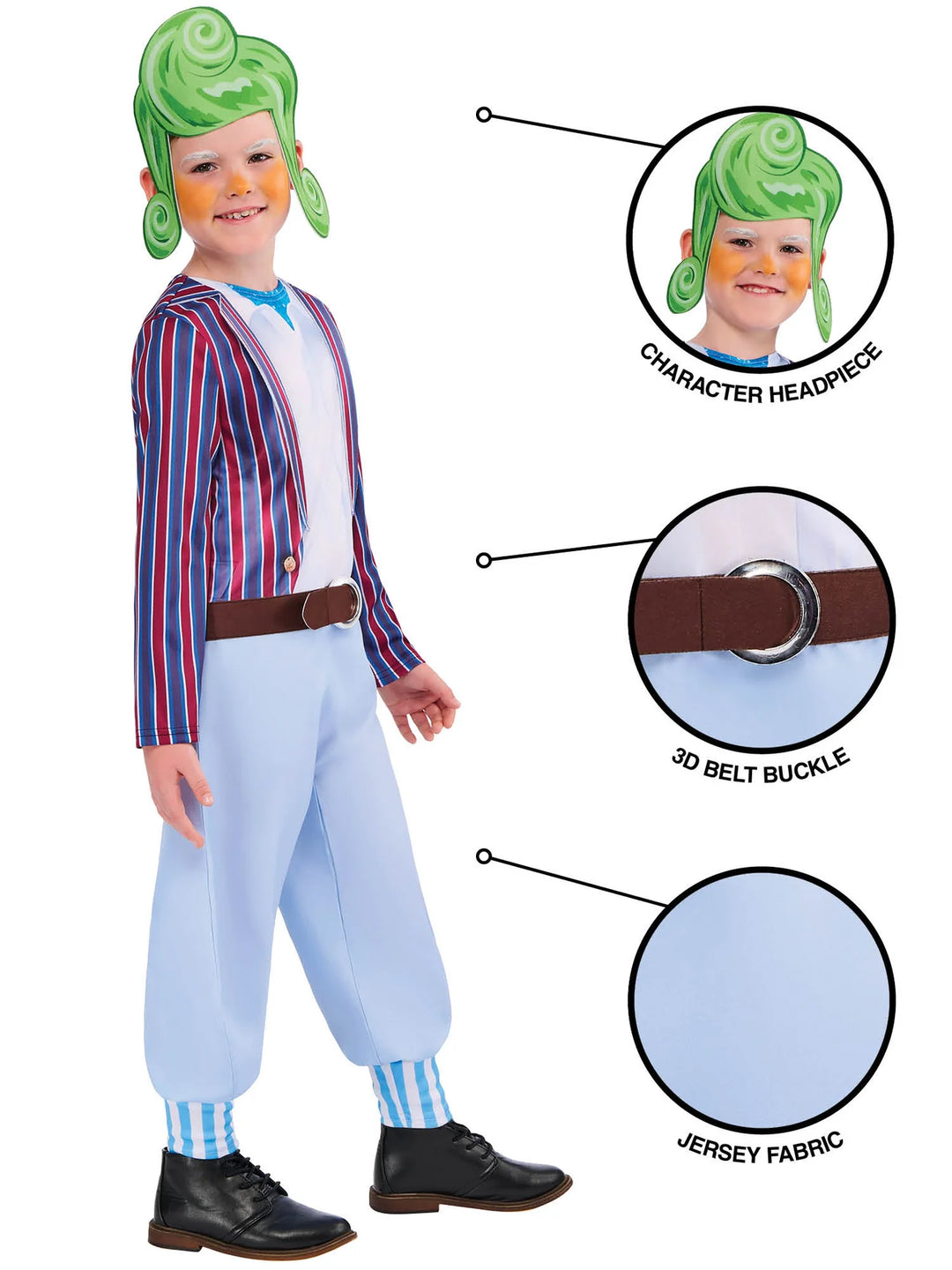Oompa Loompa Willy Wonka Costume for Kids
