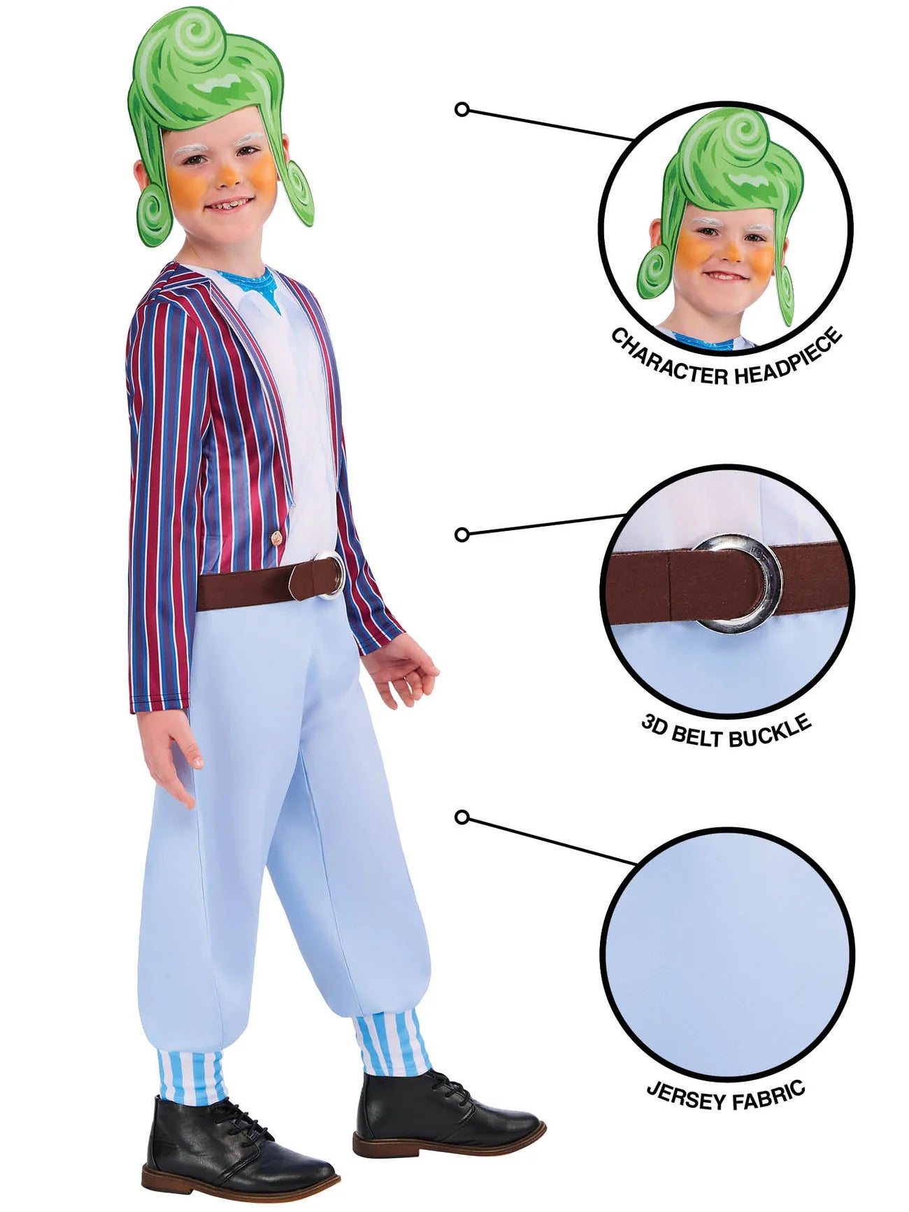 Oompa Loompa Willy Wonka Costume for Kids 3