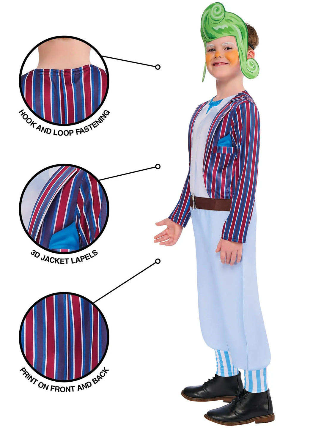 Oompa Loompa Willy Wonka Costume for Kids