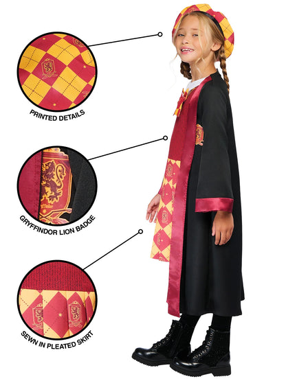 Gryffindor Robe Dress Hogwarts School Uniform Costume for Girls 3