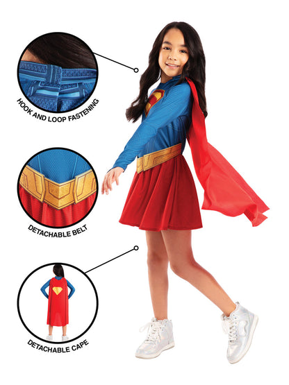 Supergirl Costume for Kids Movie Dress Up