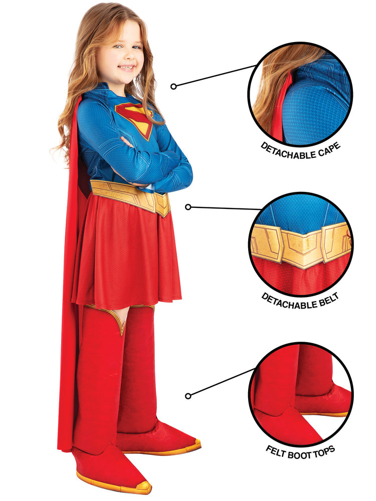Supergirl Deluxe Costume for Kids Movie Dress Up