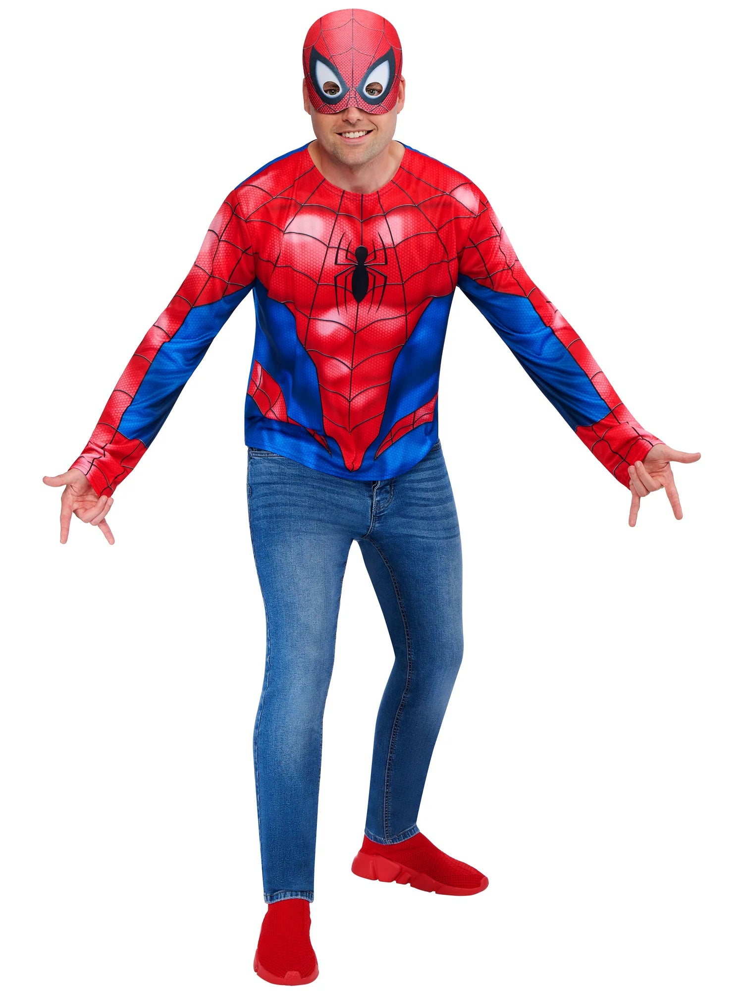Spider-Man Adult Top and Mask Costume Set 1