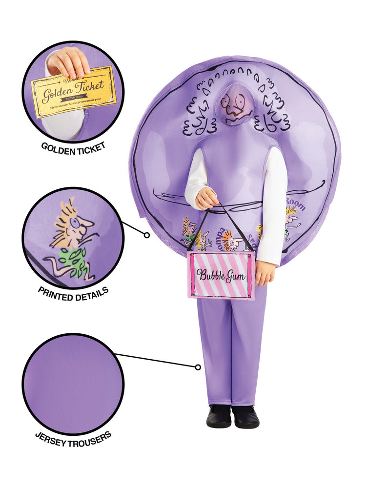 Violet Beauregarde Costume for Kids Willy Wonka Book Day Dress Up