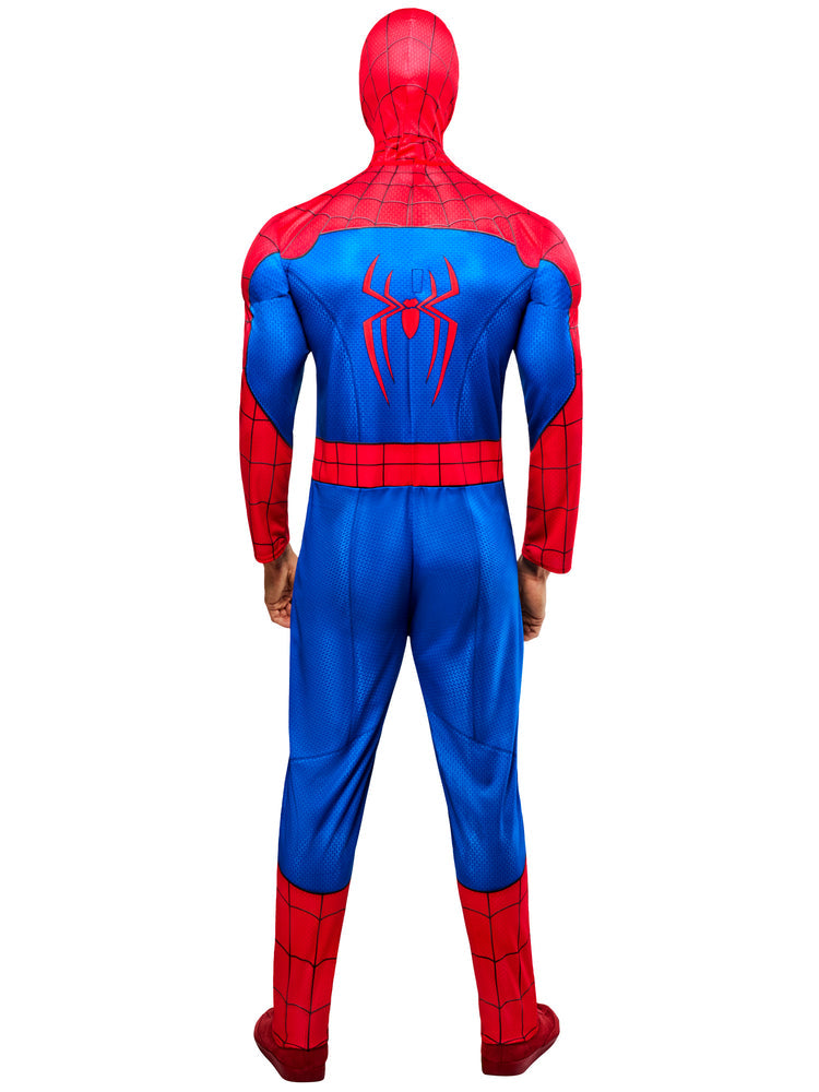 Spider-Man Deluxe Costume for Adults Padded Muscle Suit and Mask