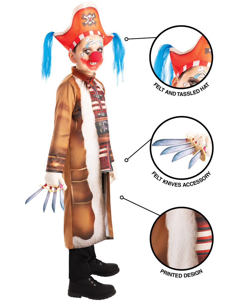 Buggy The Clown Costume One Piece Kids Dress Up