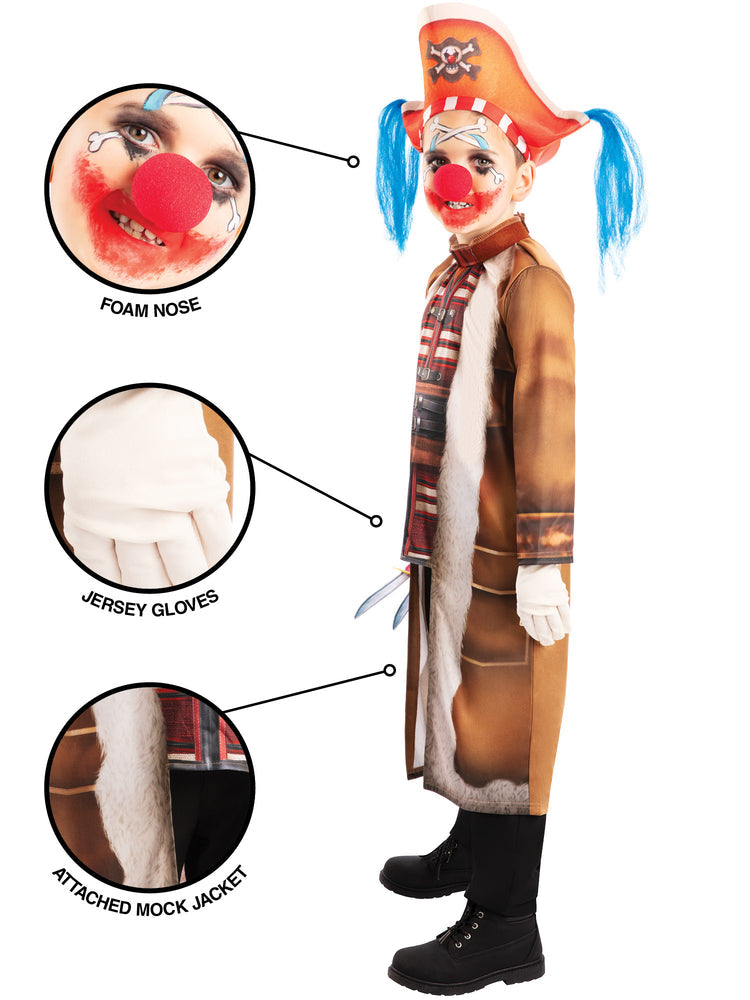Buggy The Clown Costume One Piece Kids Dress Up