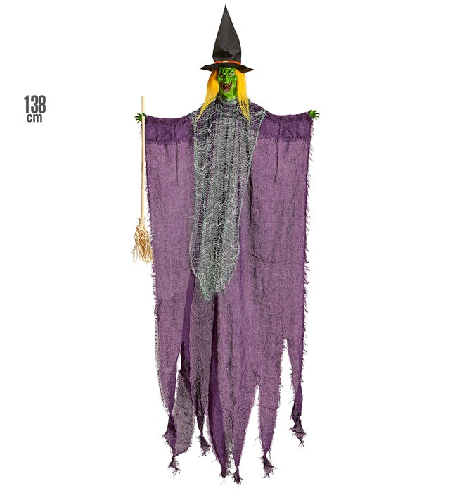 Witch With Broom 138 Cm