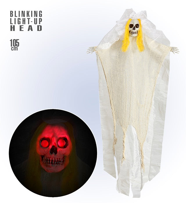 Skeleton Bride With Blinking Light-Up Head 105 Cm 