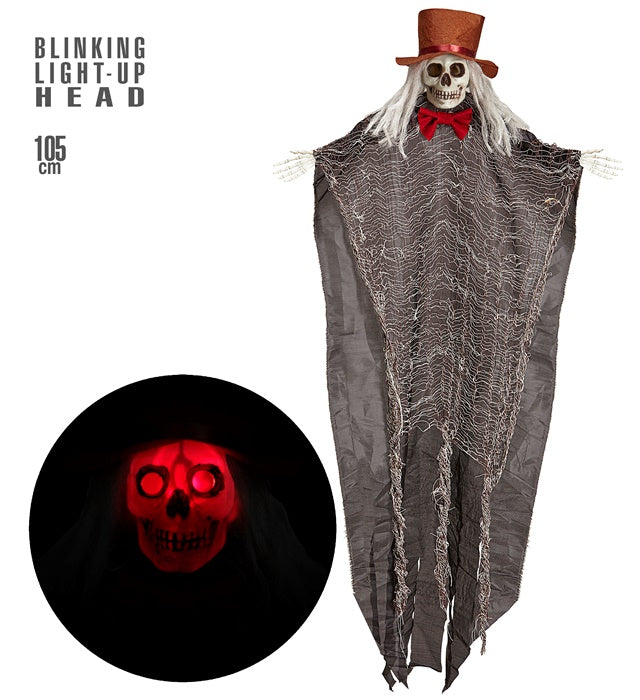 Skeleton Groom With Blinking Light-Up Head 105 Cm 