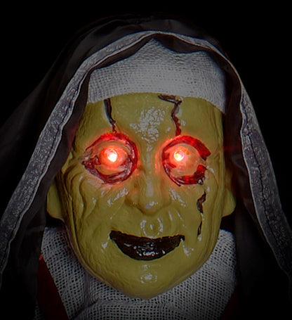Possessed Nun With Intermittent Blinking Led Light Eyes 137 Cm 